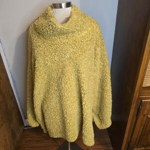 Antropologie Sunday In Brooklyn Cozy Musturd Oversized Sherpa Sweater